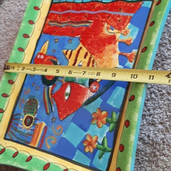 ProsPerity Tree Muzeum Cat handpainted ceramic tray - Picture 8 of 8